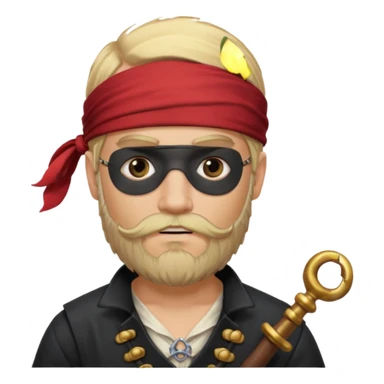 pirate blonde bearded man sticker