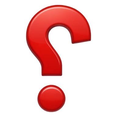 Question mark in red color  sticker