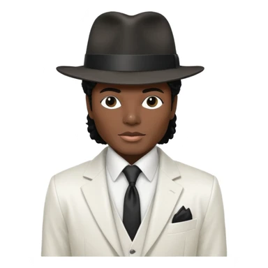 An emoji of Michael Jackson not complet body inspired by the suit of smooth criminal sticker
