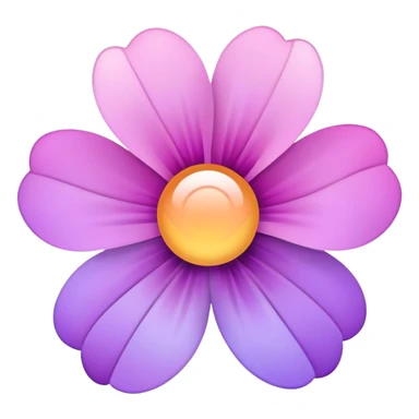 Light pink pastel purple gradients flower sticker