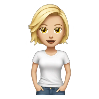 charlize theron wearing t-shirt sticker