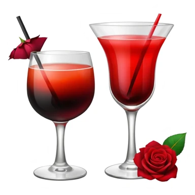 🍸+🍹+🖤+🌹 sticker