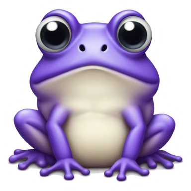 Purple frog with eye lashes sticker