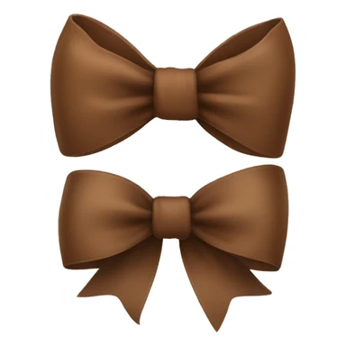 Brown bow sticker