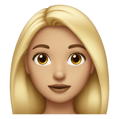 Blonde girl with makeup and brown eyes sticker