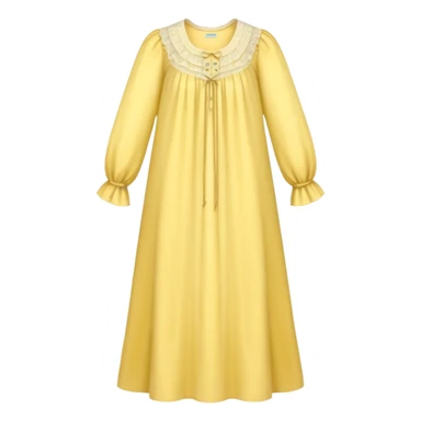 victorian nightgown long sleeve yellow sticker