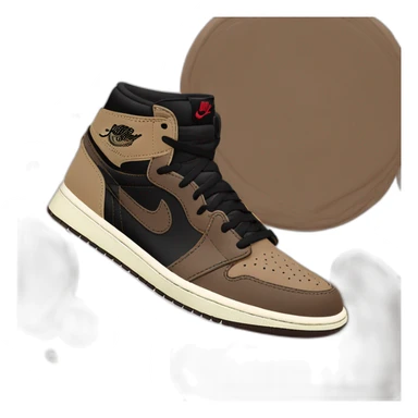 Jordan 1 high Travis Scott reverse mocha sticker