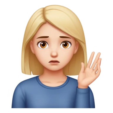 girl is making a mistake sticker