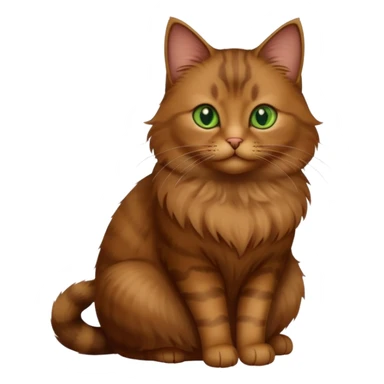 an elegant brown sitting cat sticker
