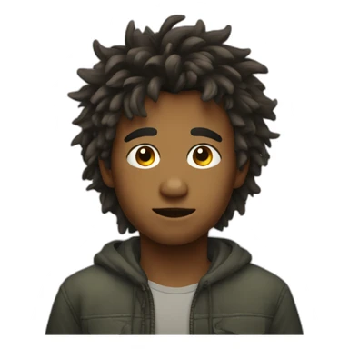 Young bog with messy hair  sticker