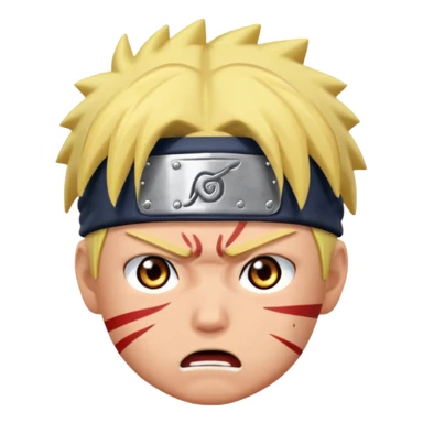Related to chibi anime style characters of Naruto animes character who are angry only face   sticker