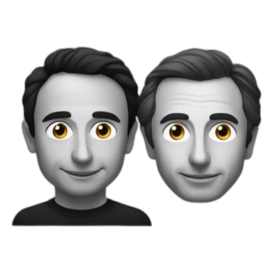 Eric Zemmour et son ami de couleur noir sticker