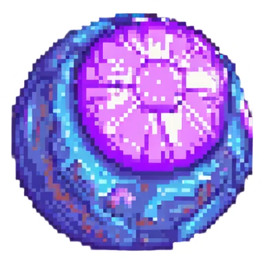 alien planet with purple sky sticker