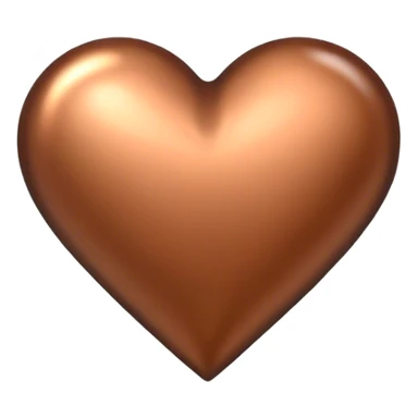 bronze heart sticker