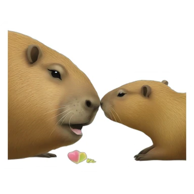 capybara sending kisses sticker