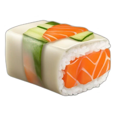 single piece of a sushi roll sticker