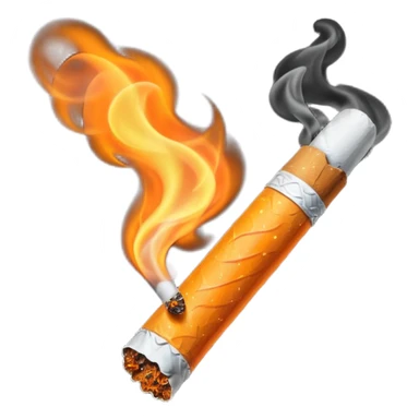Cigarette burning sticker