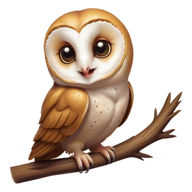 Cinematic Cute Yawning Barn Owl Portrait Emoji, Head tilted slightly with a dramatic, wide-open yawn, showcasing a soft, mottled plumage with subtle brown accents and gently drooping feathers, round amber eyes barely open in drowsy contentment, Simplified yet irresistibly adorable features, highly detailed, glowing with a soft, cozy glow, high shine, relaxed yet expressive, stylized with a touch of nocturnal whimsy, bright and endearing, soft glowing outline, capturing the essence of a sleepy yet affectionate owl, so drowsy it feels like it could glide out of the screen and curl up for a nap! sticker