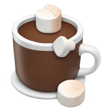 hot chocolate with marshmallows  sticker