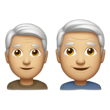 young and old man sticker