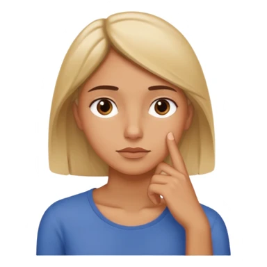 Lean chin on one’s hand sticker