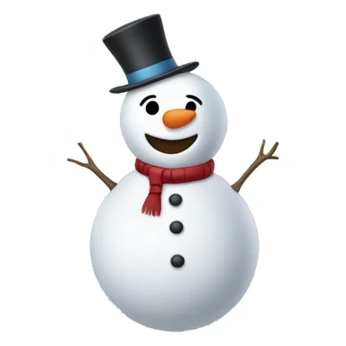 Snowman being made sticker