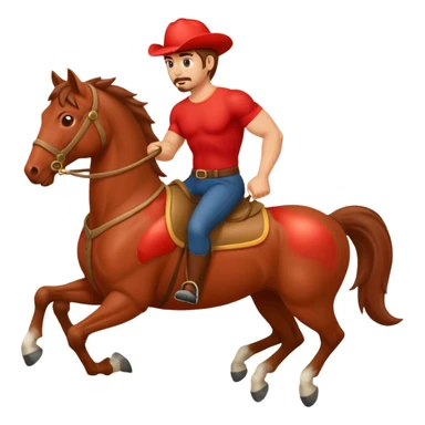 A tomato-man riding on a horse sticker