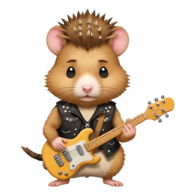 Punk guitarist hamster sticker