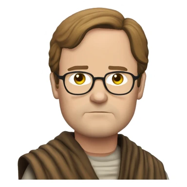 Dwight Schrute as a Jedi knight sticker