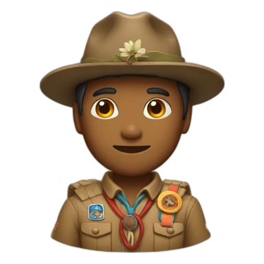 Scout guy with totem sticker