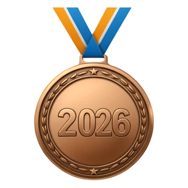 Create a medal which has an inscription "Brocation 2026" sticker