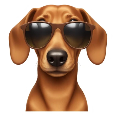Dachshund  wearing sunglasses sticker