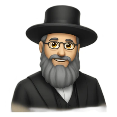 rabbin with payot sticker