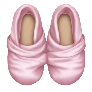 Light pink silk slippers and robe sticker