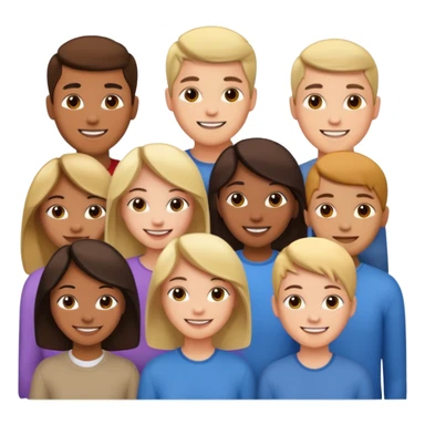 group of young people sticker