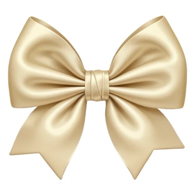 Cream bow sticker