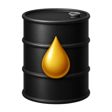 Сгенерируй мне в стиле детализированного емодзи черную бочку на которой нарисованна капля sticker