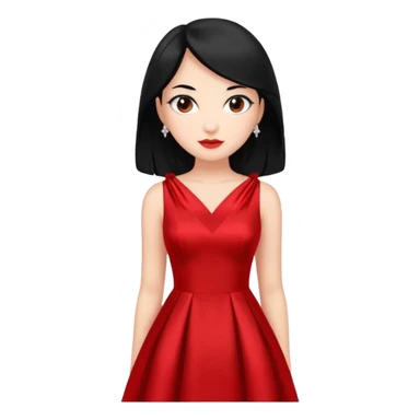 빨간옷을 입은 모르겠는 어깨가 들린 검정머리의 여자 🤷🏻‍♀️ sticker