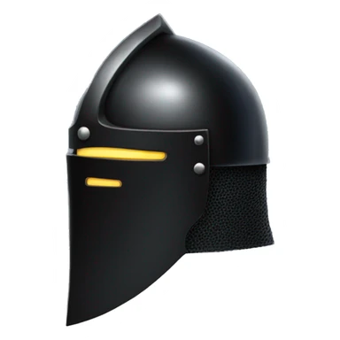 "A robust, black knight's helmet providing full coverage." sticker