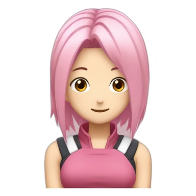sakura haruno pretending to be embarrassed sticker