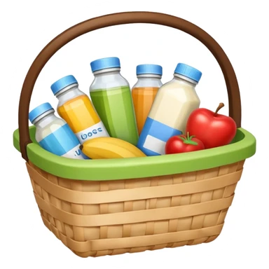 generate an image for health products basket sticker