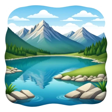 mountain lake  sticker
