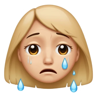 crying face emoji sticker