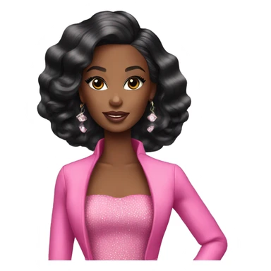 glamorous black barbie  sticker
