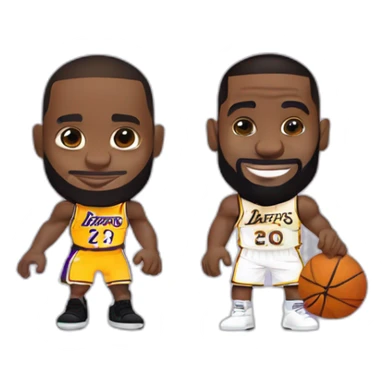 Lebron james avec Kobe brayant sticker
