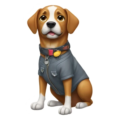 Dog wearing shoes sticker