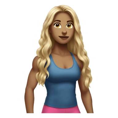 Girl in the gym with long hair sticker