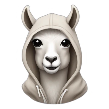 Lama with a hoodie  sticker