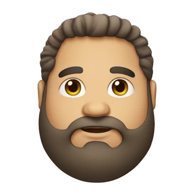Chubby guy hair. Medium skin with beard sticker
