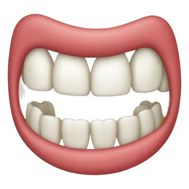 Goofy emoji showing teeth sticker